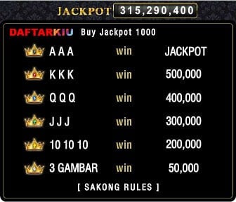 Jackpot sakong pkv games online